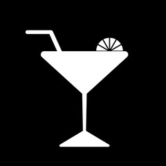 vector glass of cocktail icon