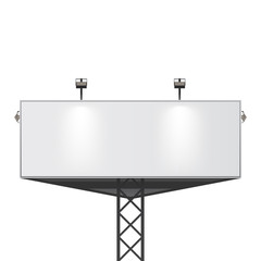 Obraz premium Big billboard template. Empty banner for your design. Vector, isolated on white