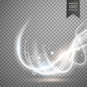 abstract transparent white light effect vector background