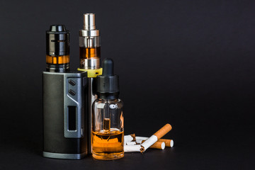 Electronic Cigarette on a black background.