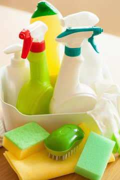 cleaning items household spray brush sponge glove
