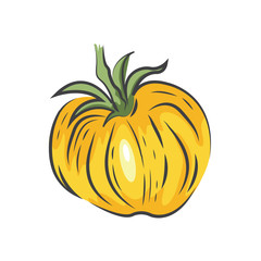 yellow a Tomato drawing icon