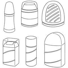 vector set of deodorant