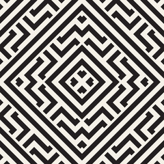 Maze Tangled Lines Contemporary Graphic. Abstract Geometric Background Design. Vector Seamless Pattern.