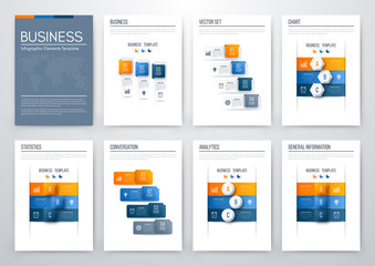 Set with infographics