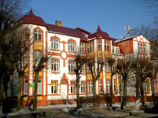 Fototapeta na wymiar The German building of the beginning of the XX century in Zelenogradsk the Kaliningrad region
