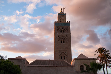 Obraz premium Koutoubia Moschee im Abendlicht