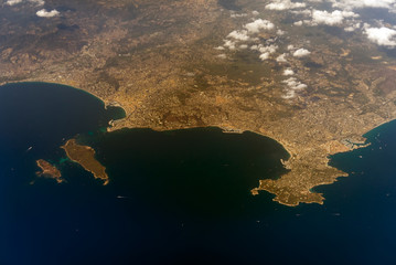 Aerial view of Cannes, France.