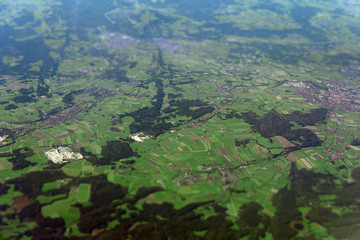 Aerial view of villages in Germany.