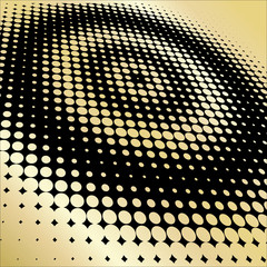 Halftone pattern background texture, round spot shapes, vintage or retro graphic, usable as decorative element.