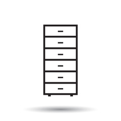 Cupboard furniture icon. Furniture vector illustration on white background.