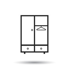 Cupboard furniture icon. Furniture vector illustration on white background.