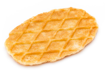 Sweet waffle on the white background.