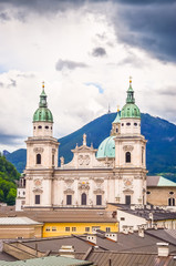 Fototapeta na wymiar Aerial view of Salzburg, Salzburger Land, Austria