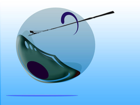 Oftalmologia DSAEK, immagine realizzata con il computer che rappresenta un tipo particolare di intervento per ridurre patologie oculari