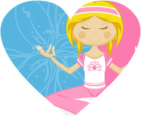 Cute Cartoon Yoga Girl