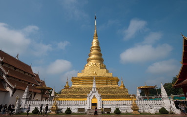 Fototapeta premium Bhuddhist temple in Thailand, Famous temple in Nan