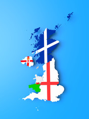 3D British Isles map