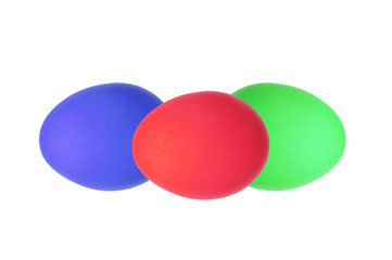 Colorful Easter Eggs isolated on white