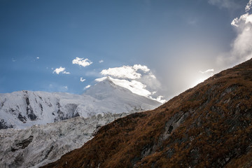 View at Manaslu peak in Nepal