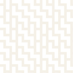 Irregular Maze Shapes Tiling Contemporary Graphic Design. Vector Seamless Black and White Pattern