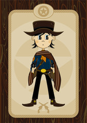 Cartoon Wild West Cowboy