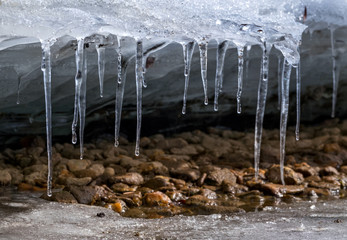 Row of icicles