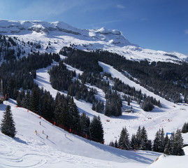 Fototapeta na wymiar Flaine paradis du ski