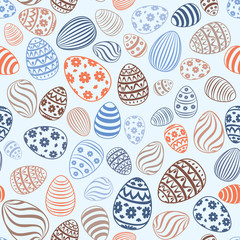 Easter egg seamless pattern. Holiday background