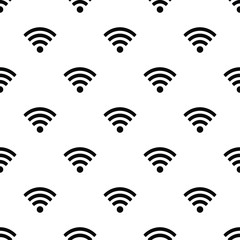 Seamless pattern with Wi-Fi symbol