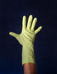 Hand in Rubber Glove