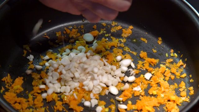 Sofrito de zanahoria,chile y champi&ntilde;ones
