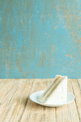 sandwiches on the wood background