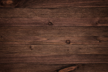 Dark brown wood plank panel for wall and floor