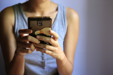 Young woman using smart phone 