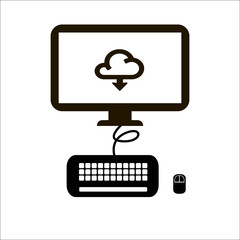 Download cloud Icon Download cloud Icon Flat Download cloud Icon App