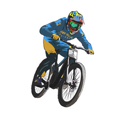 Naklejka premium downhill bike