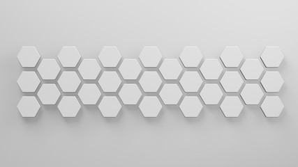 blank 3d hexagons background template 3d illustration
