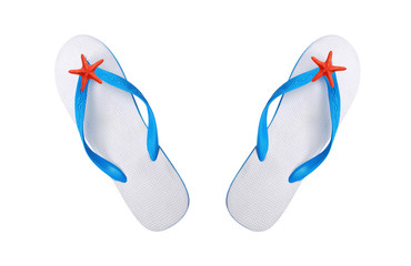 beach shoes isolated on white background