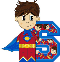 S is for Superhero Alphabet Learning Illustration