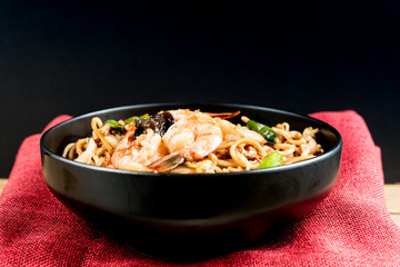 fried noodle asian food on the table