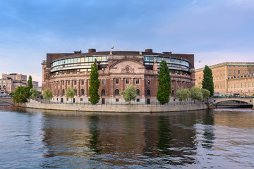 Fototapeta na wymiar Parliament building, Stockholm, Sweden