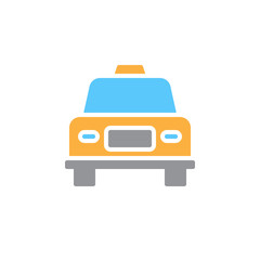 Car, vehicle colorful vector icon, filled flat sign, solid pictogram isolated on white. Taxi symbol, logo illustration. Pixel perfect