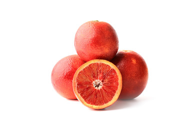 red orange isolated on white background blood orange