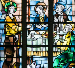 Naklejka na ściany i meble Stained Glass - Jesus at the Last Supper