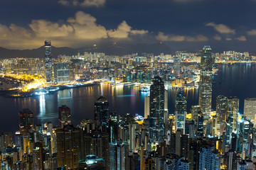 Fototapeta premium Hong Kong urban at night