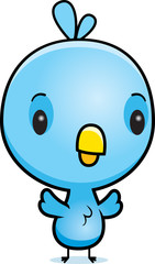 Cartoon Baby Blue Bird
