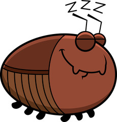 Sleeping Cartoon Cockroach