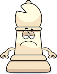 Sad Cartoon Chess Bishop