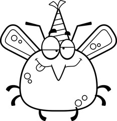 Cartoon Mosquito Drunk Party